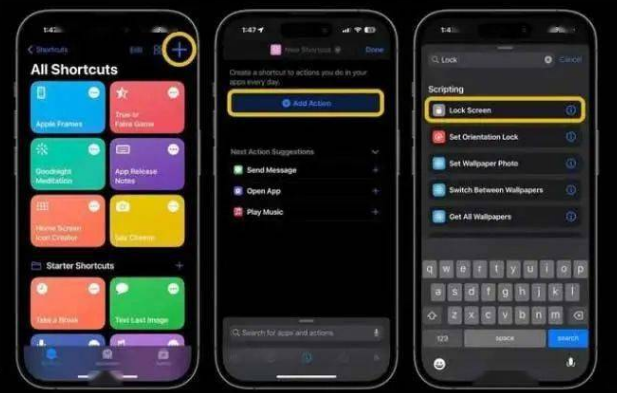 东城街道苹果14锁屏维修店分享iPhone14升级iOS16.4后如何创建锁屏快捷方式 