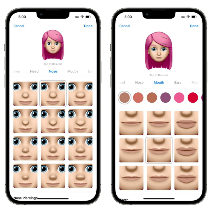 东城街道苹果手机维修分享​iOS 16中的拟我表情有了哪些变化和升级 